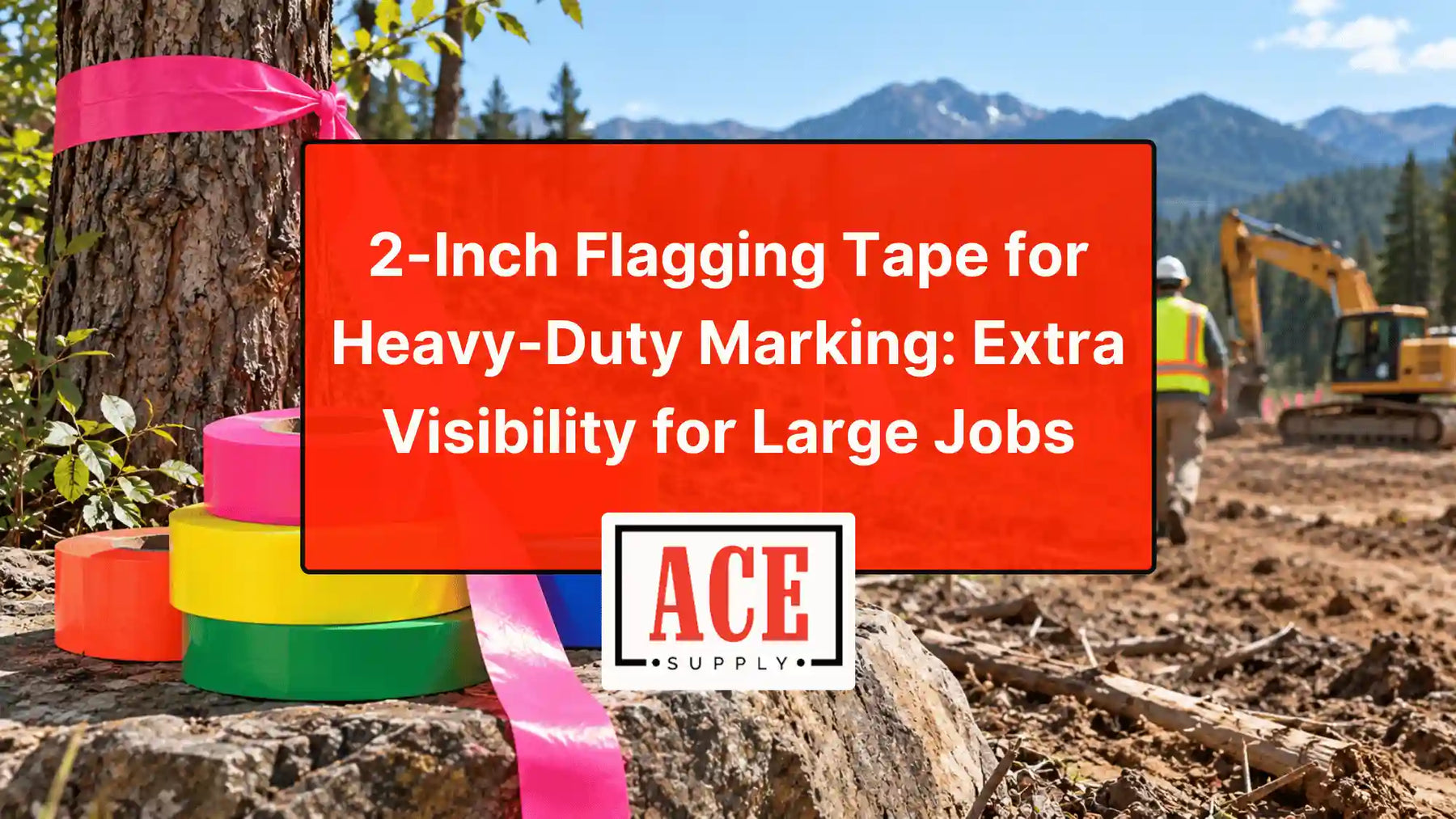 2-Inch Flagging Tape for Heavy-Duty Marking: Extra Visibility for Large Jobs