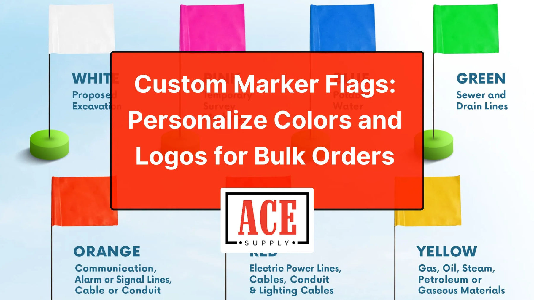 Custom Marker Flags in Bulk with Personalized Colors and Logos