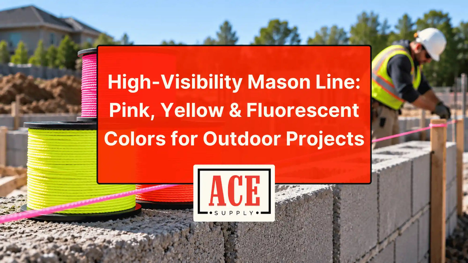 High-Visibility Mason Line: Pink, Yellow & Fluorescent Colors for Outdoor Projects