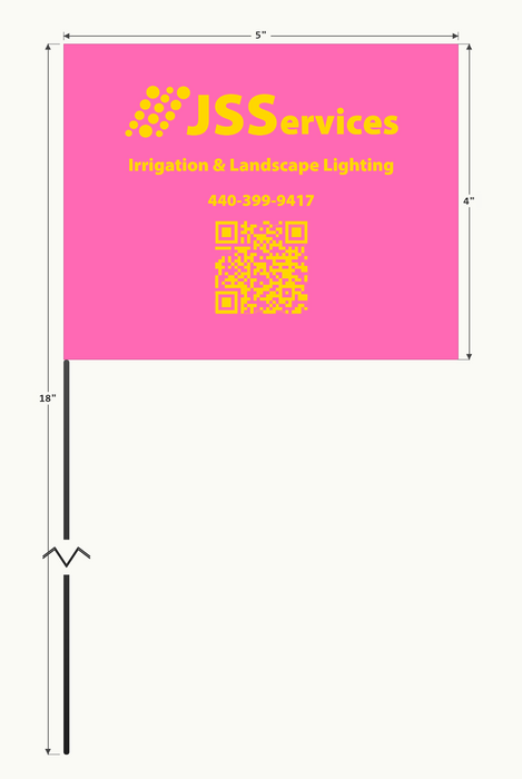 Custom marking flag — dimensions