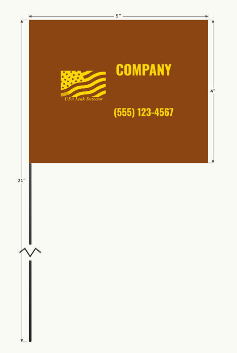 Custom marking flag - dimensions