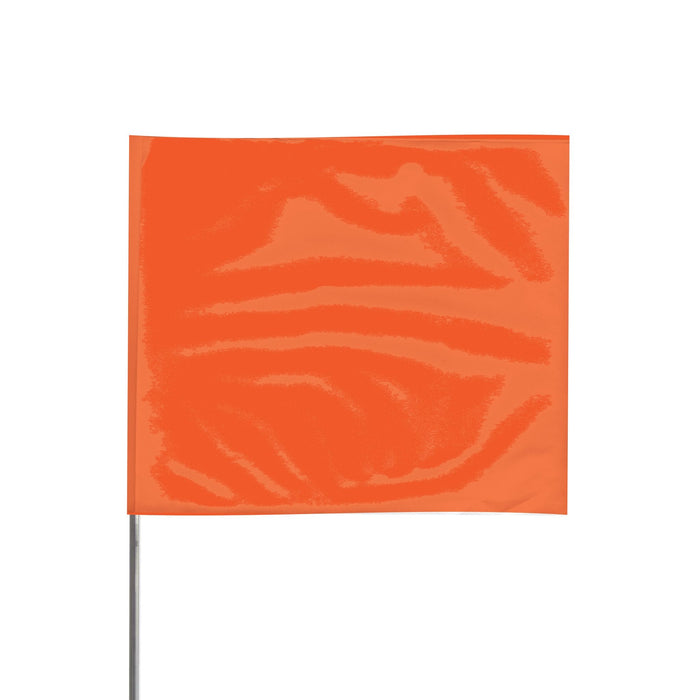 4 X 5 15" Wire Staff | Orange Glo | Marking Flags - Case of 1,000