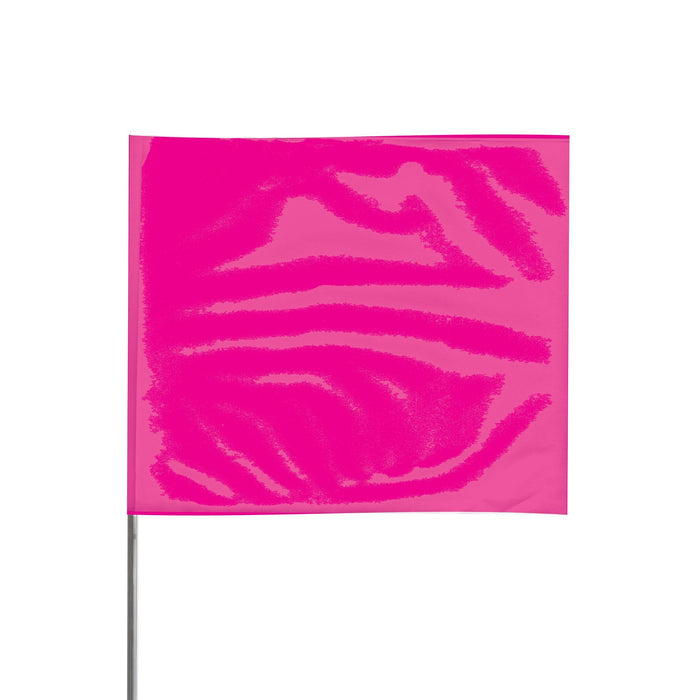 4 X 5 15" Wire Staff | Pink Glo | Marking Flags - Case of 1,000