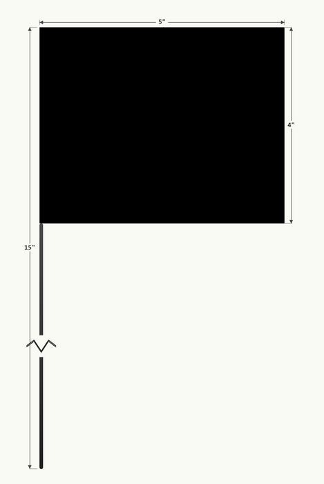 Custom marking flag — dimensions