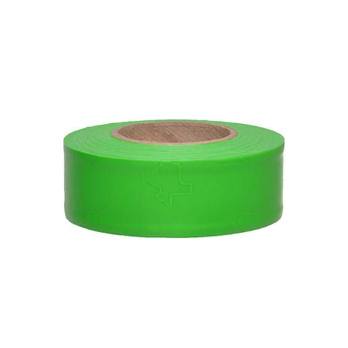 Presco Texas Flagging Tape - Green Glo - 1 3/16" x 150' - 3 Mil - 12 Roll Pack