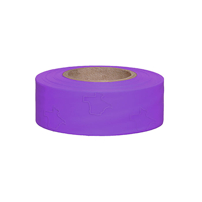 Presco Texas Flagging Tape - Purple - 1 3/16" x 300' - 2 Mil - 12 Roll Pack