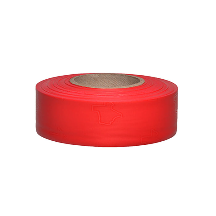 Presco Texas Flagging Tape - Red - 1 3/16" x 300' - 2 Mil - 12 Roll Pack