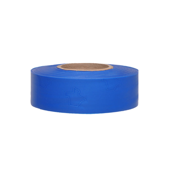 Presco Texas Flagging Tape - Blue - 1 3/16" x 300' - 2 Mil - 12 Roll Pack