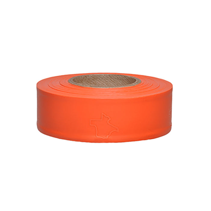 Presco Texas Flagging Tape - Orange - 1 3/16" x 300' - 2 Mil - 12 Roll Pack