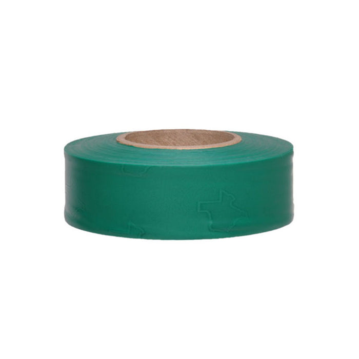 Presco Texas Flagging Tape - Green - 1 3/16" x 300' - 2 Mil - 12 Roll Pack