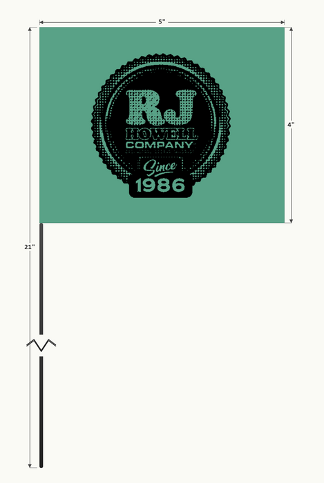 Custom marking flag — dimensions