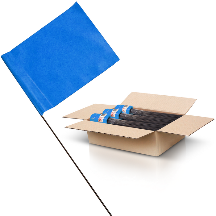 Blue Marking Flags 1000 Pack