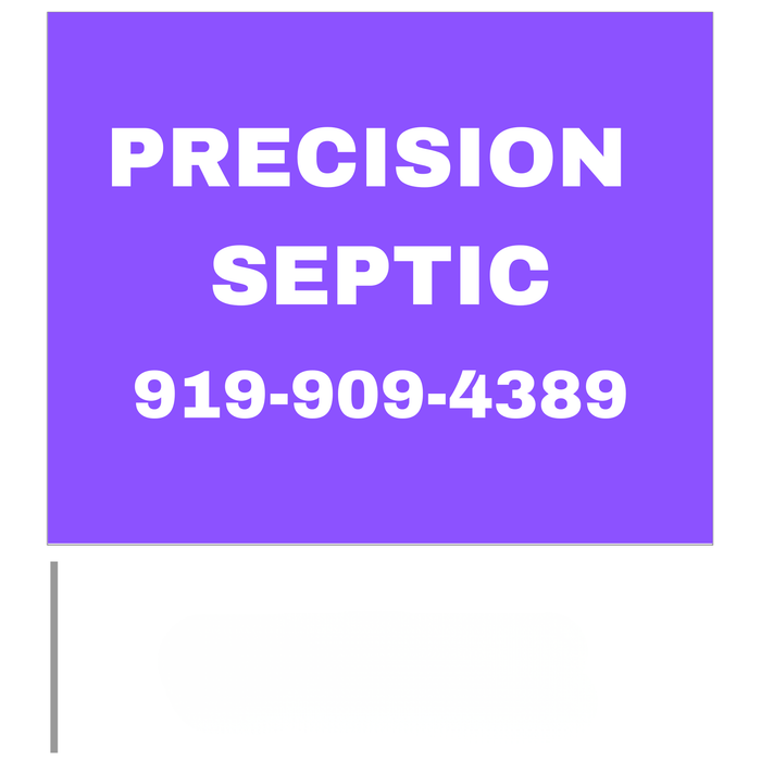 Custom Marking Flag - Precision Septic - 4x5x21 Inch - Purple Flag - White Ink