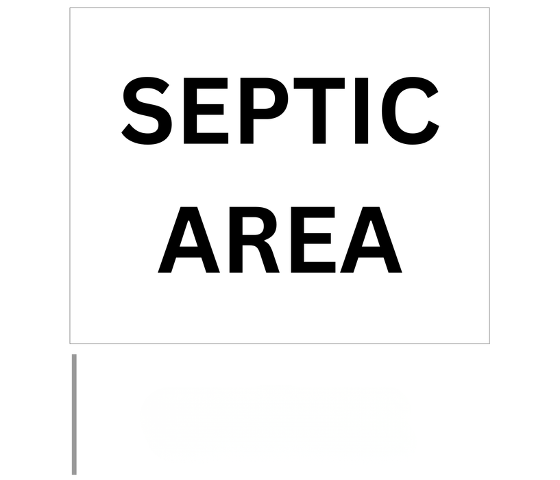 Custom Marking Flag - SEPTIC AREA - 4x5x21 Inch - Pink Glo Flag - Black Ink