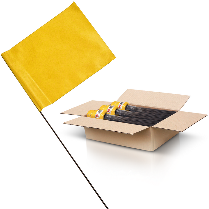 Yellow Marking Flags 1,000 Pack