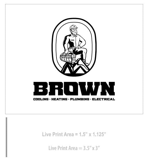 Custom Marking Flag - Brown - 4x5x21 Inch - Orange Glo Flag - Black Ink