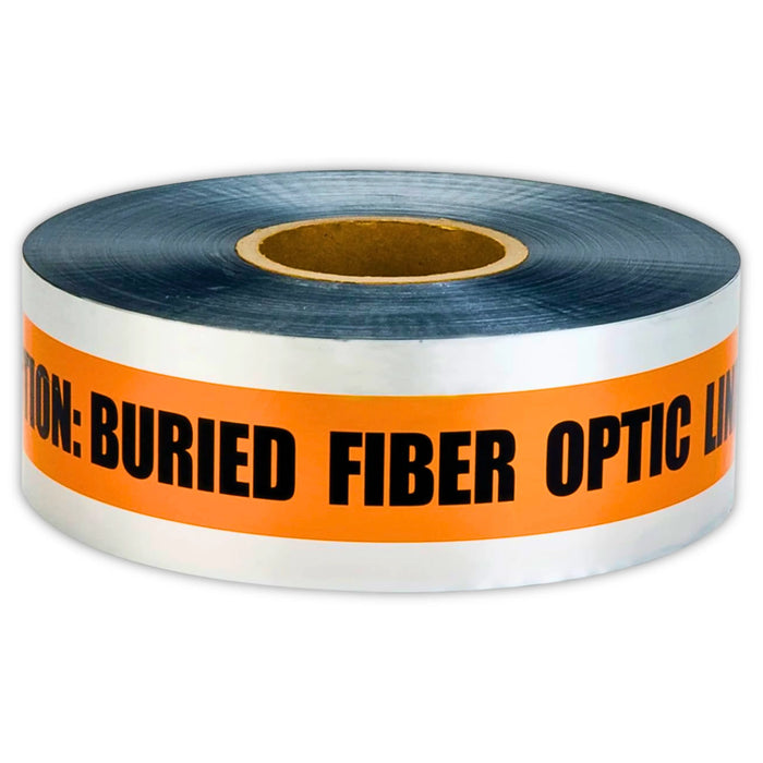 Buried Fiber Optic Line Detectable Underground Tape - 3 Inch x 1000 Ft Length, 5 Mil ACE Supply