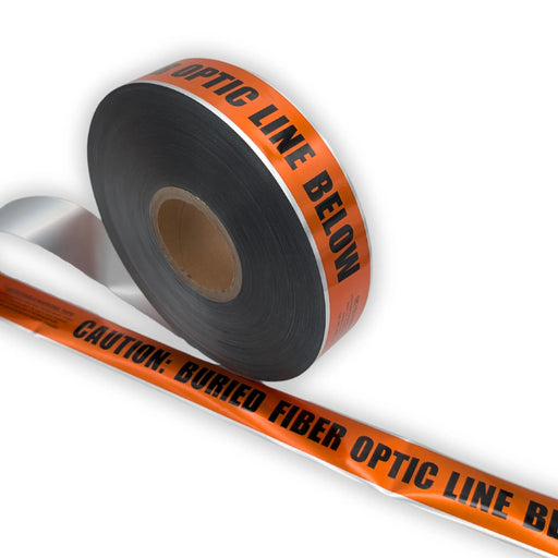 Buried Fiber Optic Line Detectable Underground Tape - 2 Inch x 1000 Ft Length, 5 Mil ACE Supply
