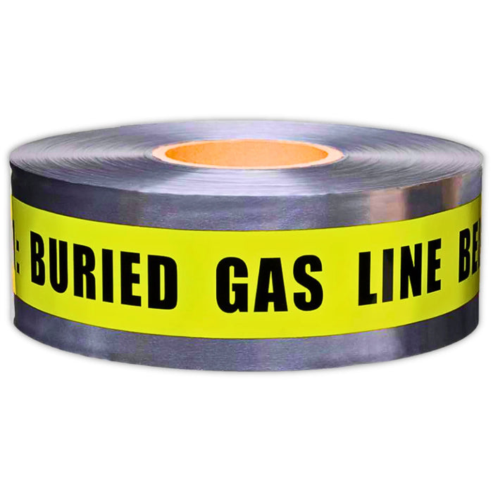 Buried Gas Line Detectable Underground Tape - 3 Inch x 1000 Ft Length, 5 Mil ACE Supply
