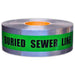 Buried Sewer Line Detectable Underground Tape - 3 Inch x 1000 Ft Length, 5 Mil ACE Supply