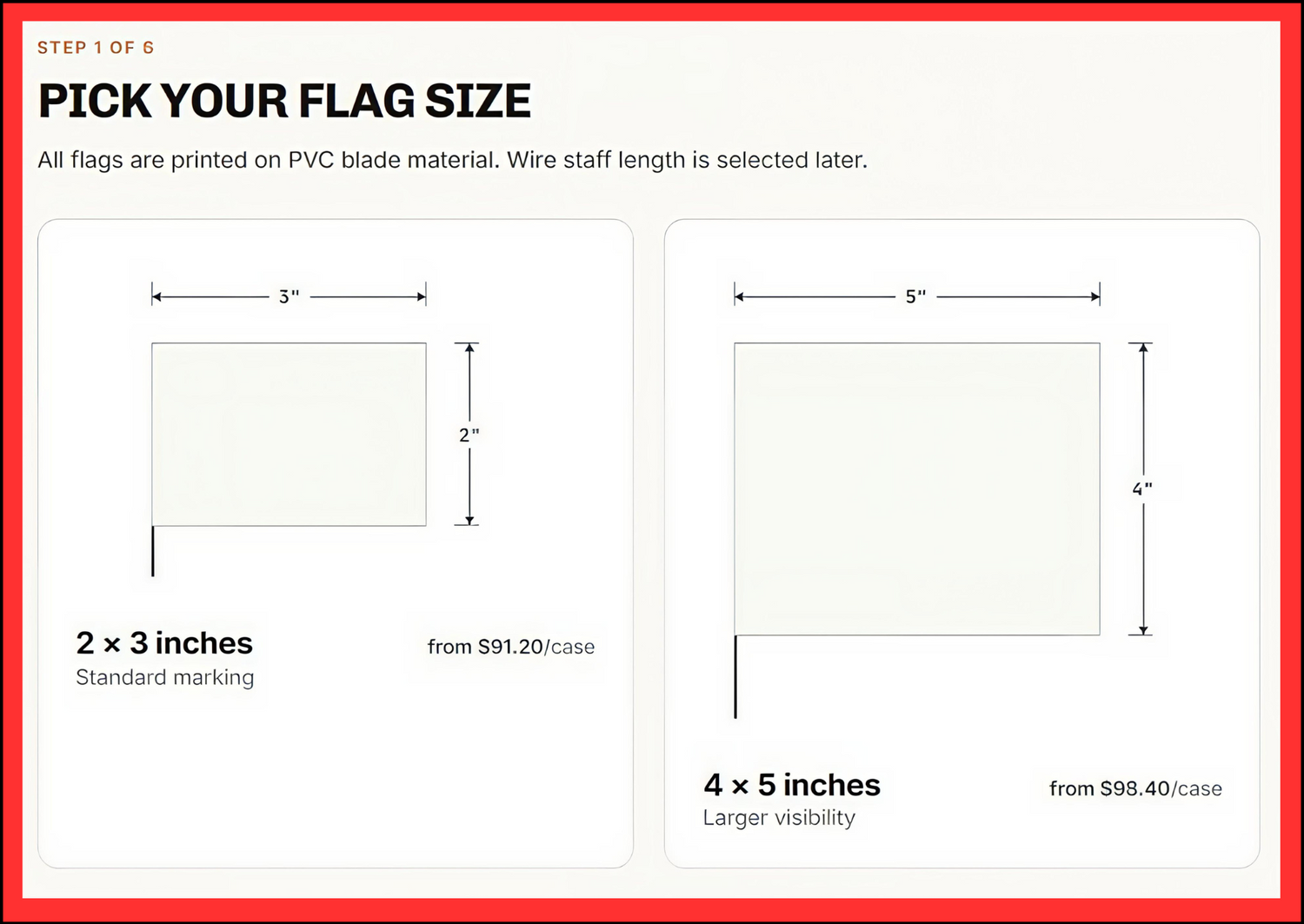 Custom Printed Marking Flags