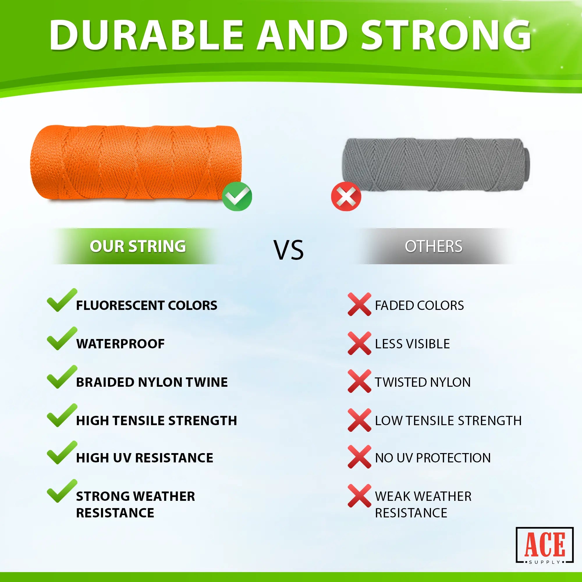 Orange Mason Line String Line for Precision Work — ACE Supply