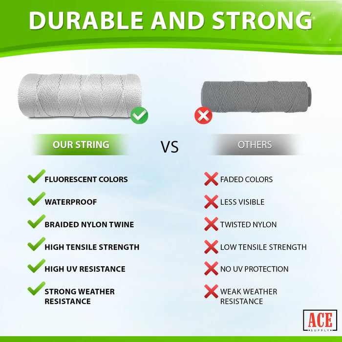 Consruction String Line White Mason Line String Line - Ideal for Construction — ACE Supply