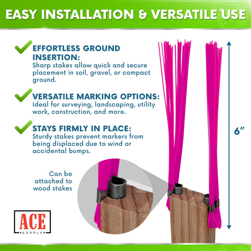 Pink Utility Marking Whiskers - Easy Install