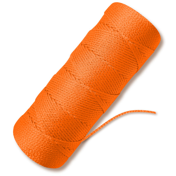 Orange Mason Line String Line - #18 Braided Nylon String - 500 Ft Length