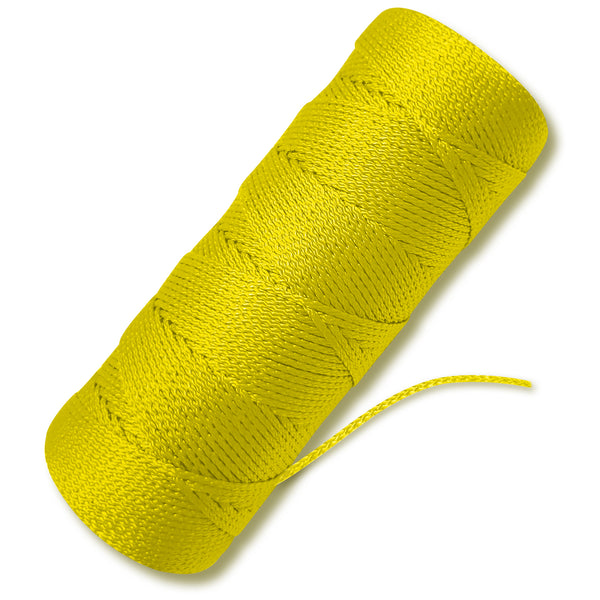 Yellow Mason Line String Line - #18 Braided Nylon String - 500 Ft Length