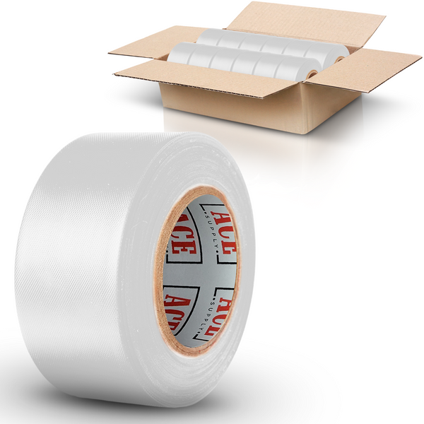 White Flagging Tape 12 Pack - Non-Adhesive - 1.5" Width, 150' Length, 2 Mil